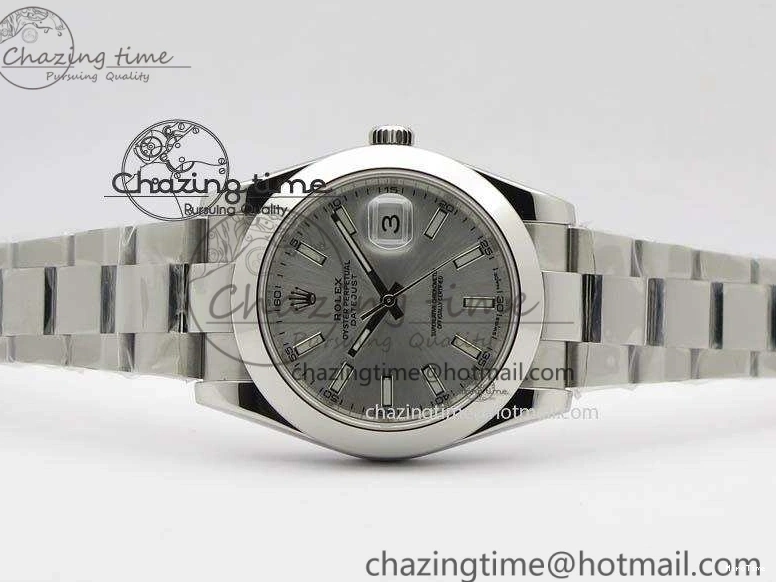 MiroTime 1218 HighQuality DateJust 41mm 126300 SS Noob 1:1 Best Edition Silver Dial Stick Markers On SS Bracelet A 3597